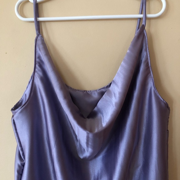 💜 Satin Cowl Neck Dress - Picture 2 of 4